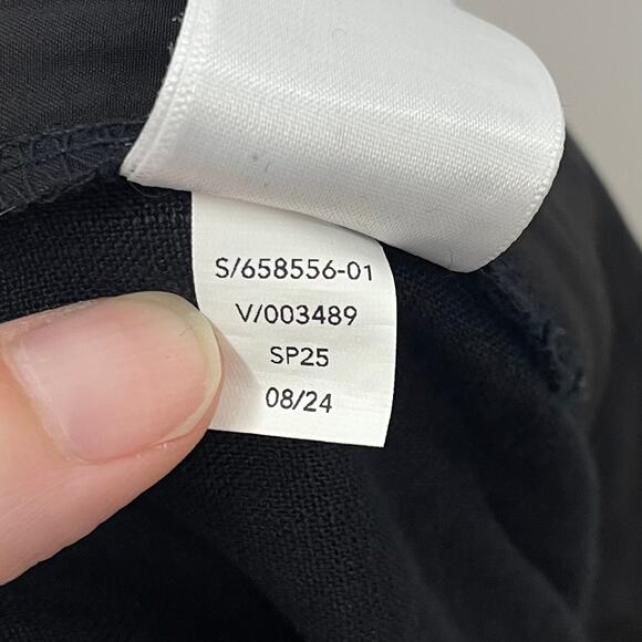 Athleta 2025 1X Retreat High Rise Linen Ankle Pant Black 658556 - Picture 9 of 11